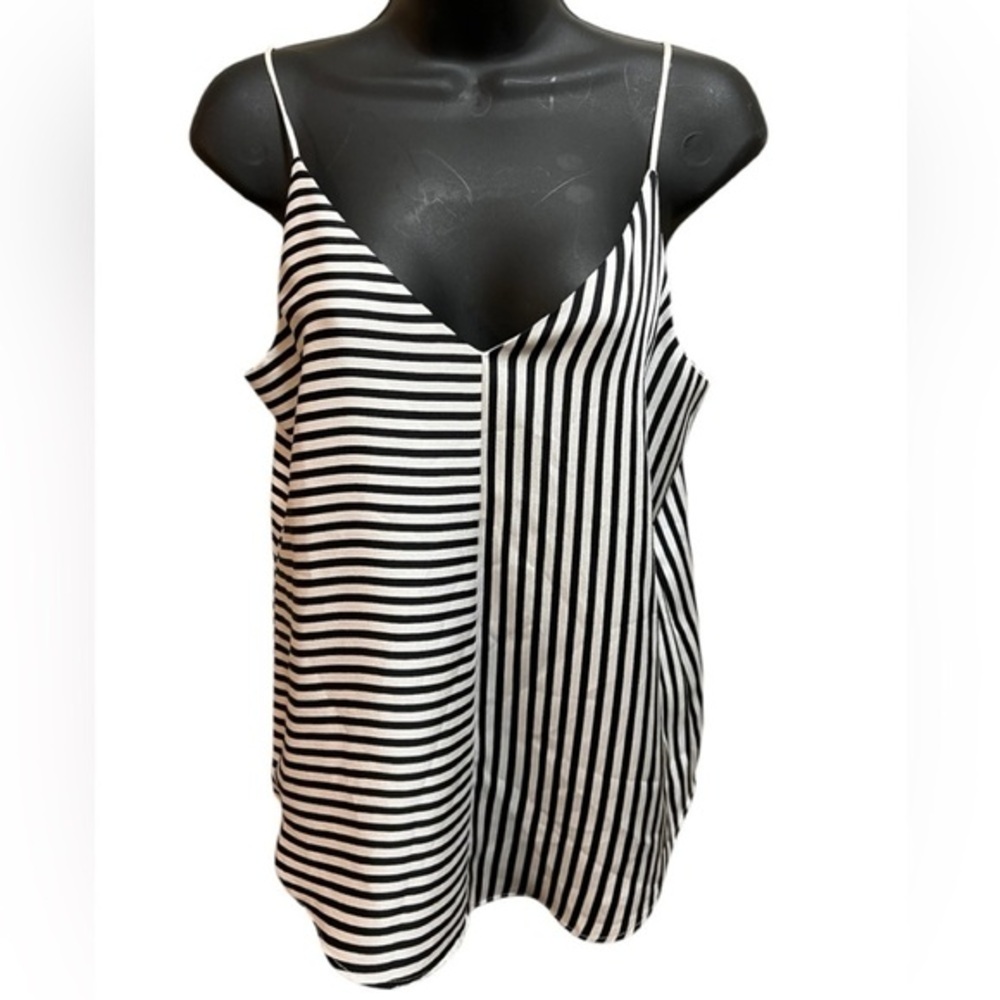 Express Black & White‎ Striped Strappy Tank XS
